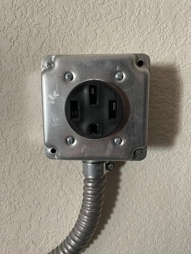 NEMA 14-50 outlet installed for Smart Home Electrical in Redwood